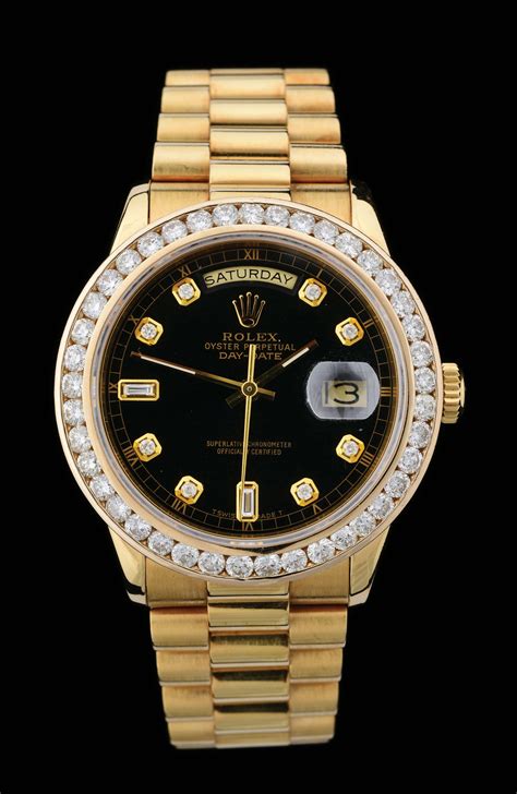 pre-owned rolex president mens day date 18k gold watch|president Rolex for sale.